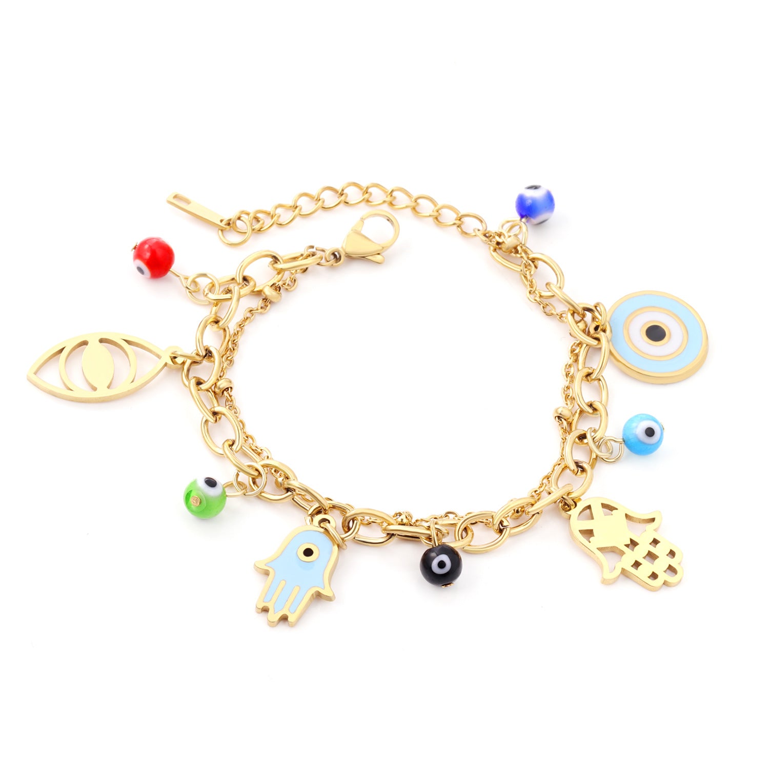 Wholesale Devil Eye Electroplated Metal Bracelet